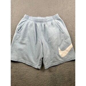 Nike Terry pull on shorts size medium powder blue